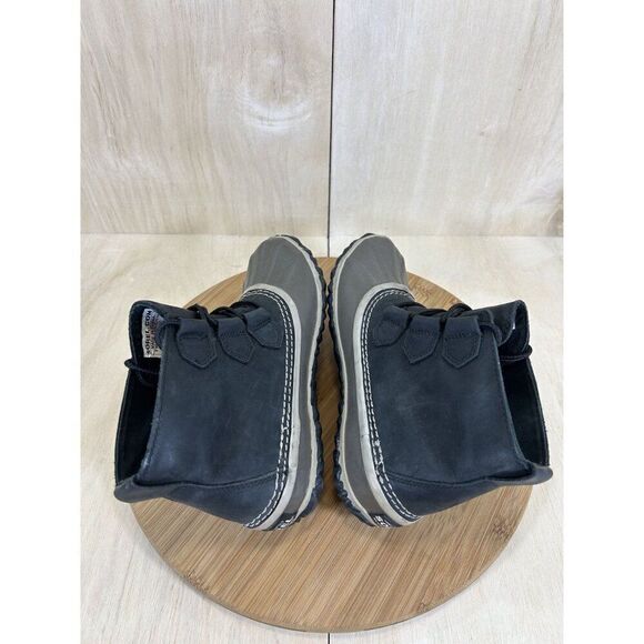 Sorel Out N About Waterproof Black Leather Rain Duck Boots Womens Size 5.5 - Picture 5 of 8